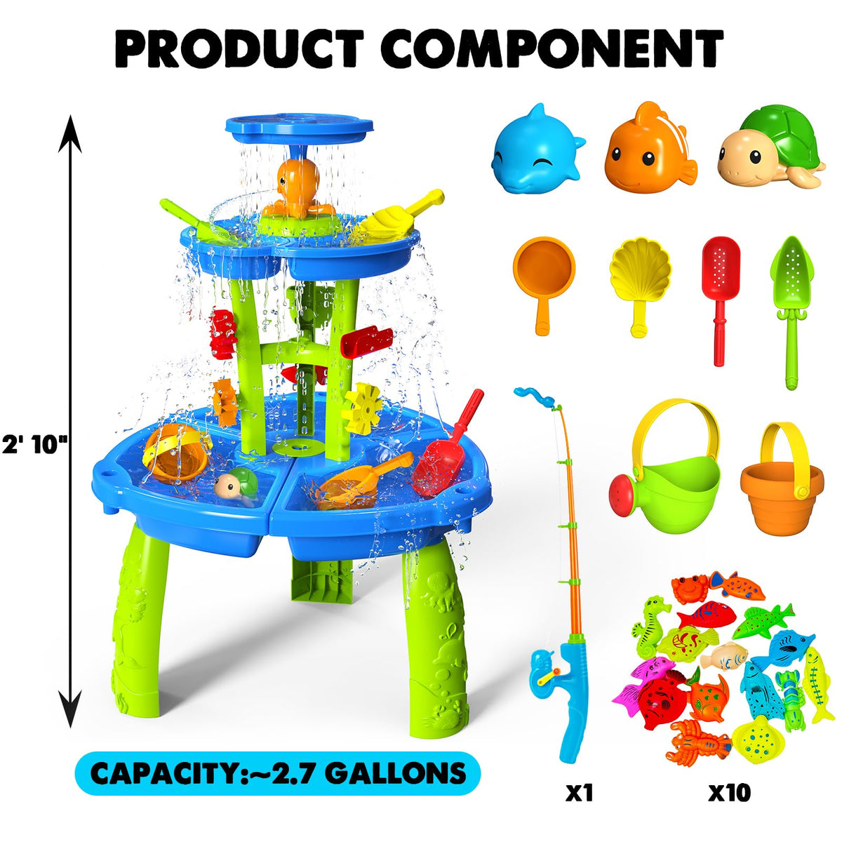 CozyBomB three-tier waterfall design supports immersive sensory exploration outdoors.