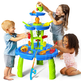 CozyBomB water table with fishing toys boosts cooperative play and fine motor skills.