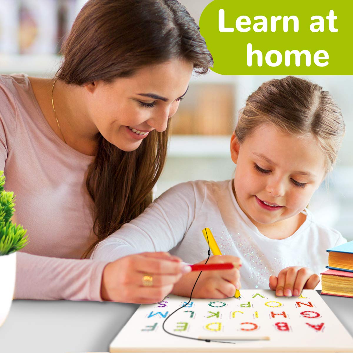CozyBomB alphabet magnets for uppercase and lowercase learning and letter recognition.