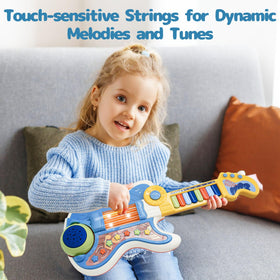 Cozybuy Toddlers Guitar light-up sensor buttons provide responsive feedback for budding musicians