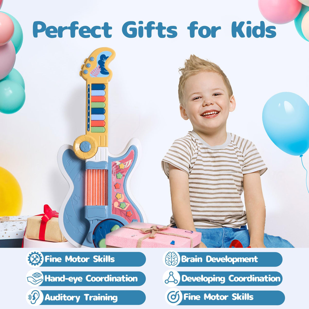 Cozybuy Toddlers Guitar lullaby night light helps gentle bedtime routines