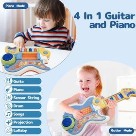 Cozybuy Toddlers Guitar star projection display encourages visual tracking during music exploration
