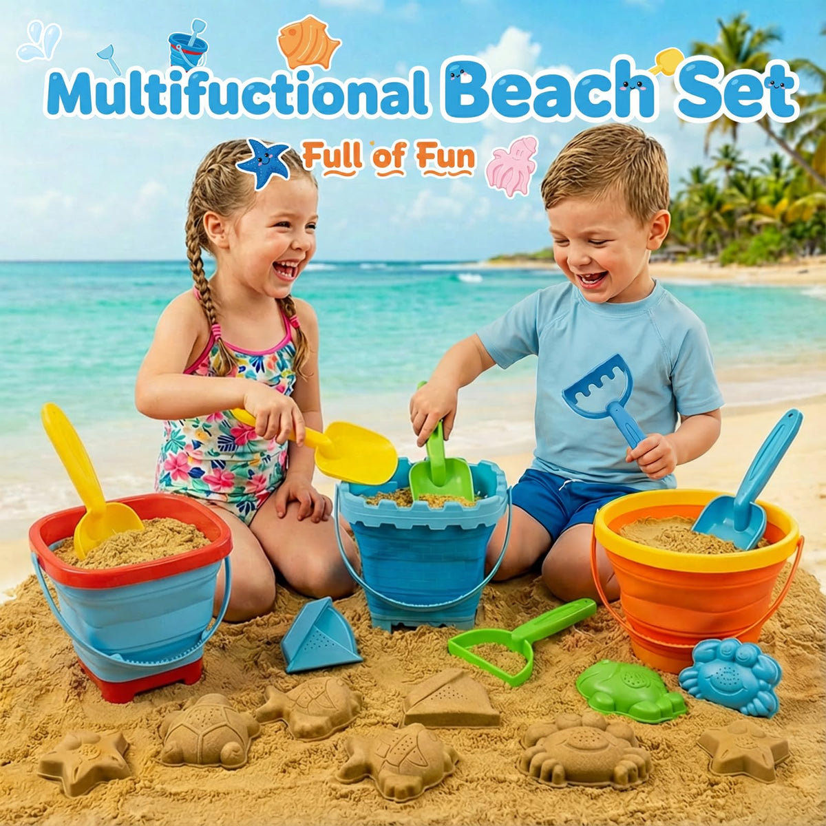 Cozycharm shovels for beach play, durable and easy to handle.