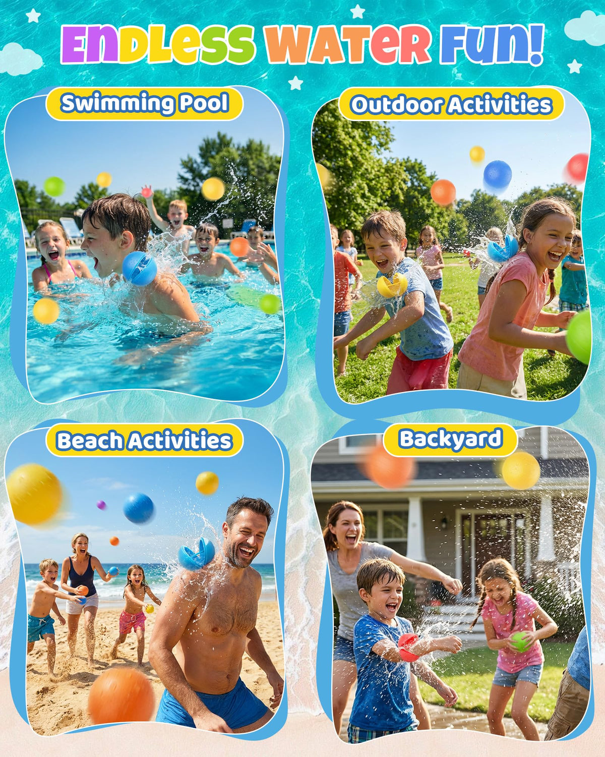 Cozycharm silicone magnet-free closure ensures safe, kid-friendly water games