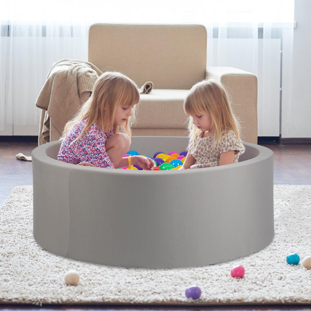 COZYTRAUM ball pit easy-clean cover demonstrates quick removal and machine-wash options