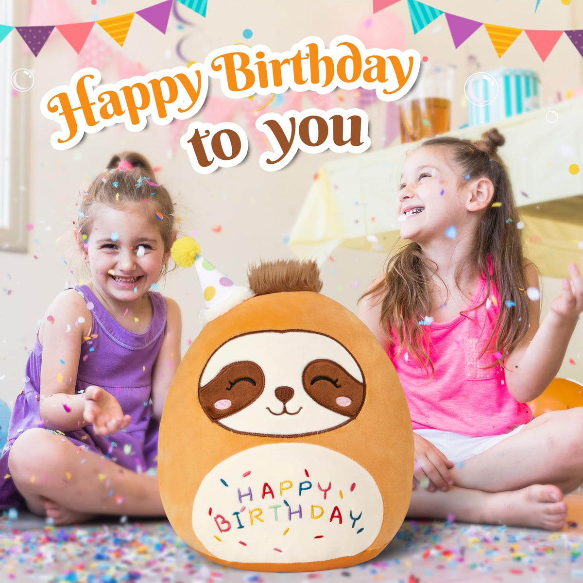 CozyWorld birthday sloth pillow bed-use, a soft daytime and nap companion.