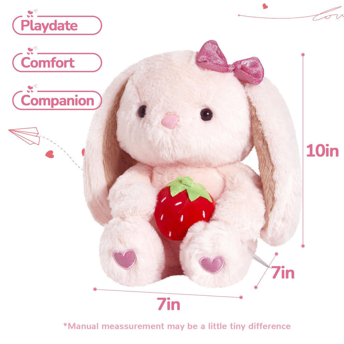 CozyWorld fluffy bunny plush with floppy ears ideal for bedtime comfort.