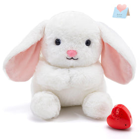 CozyWorld heartbeat bunny plush in a cute pose for nursery decor and cuddling.