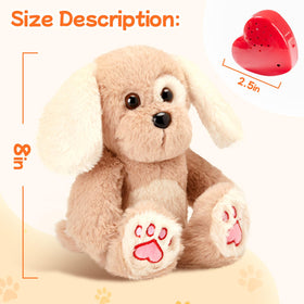 CozyWorld Heartbeat Puppy placed in a cozy room for child friendly companionship