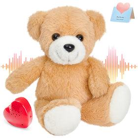 CozyWorld Heartbeat Teddy Bear full view showing cuddly presence for kids