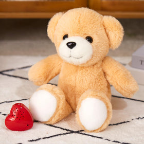 CozyWorld Heartbeat Teddy Bear plush close-up highlighting premium materials
