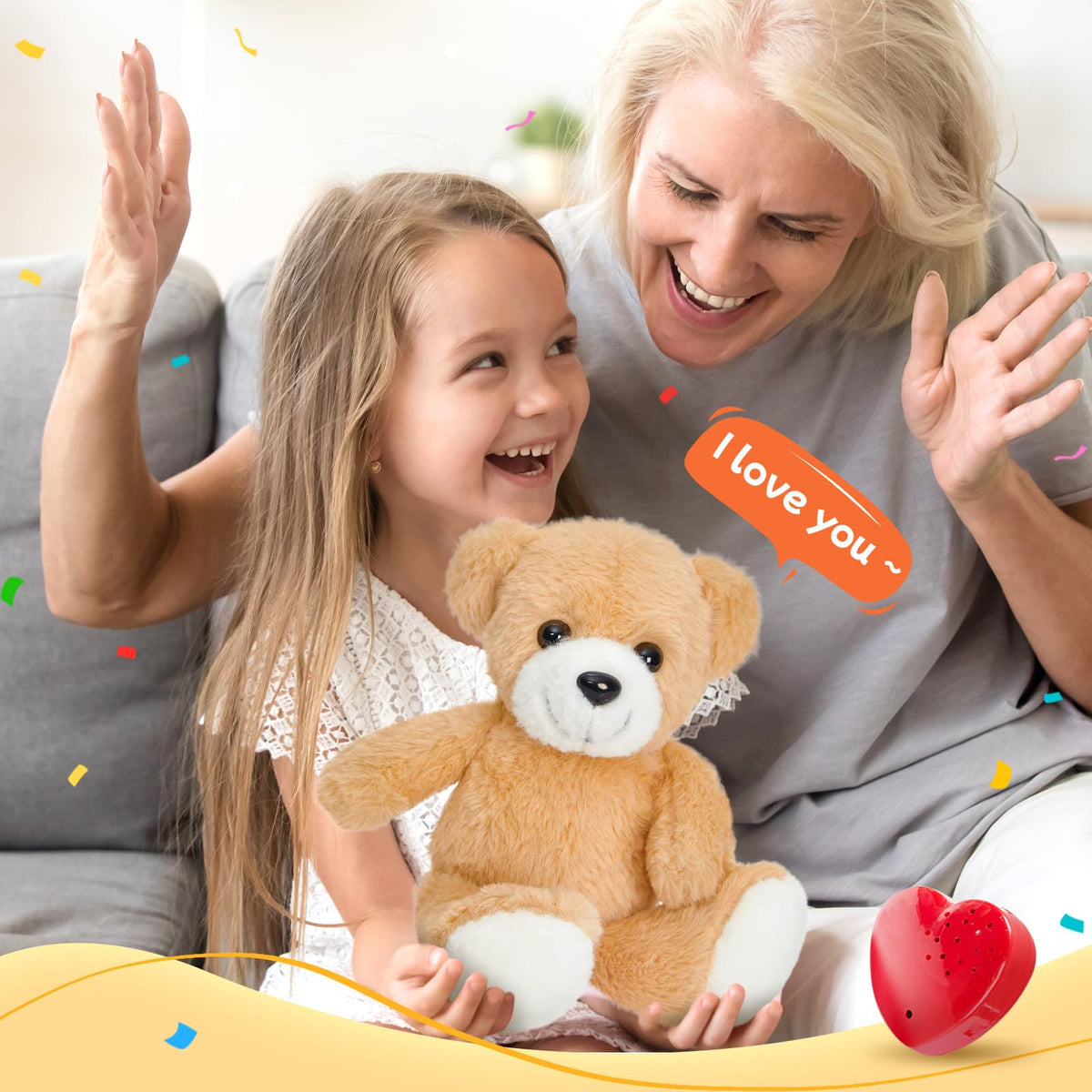 CozyWorld Heartbeat Teddy Bear recording mode visible for message capture