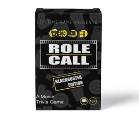 CP TIME Role Call Blackbuster box front fuels game night with movie trivia