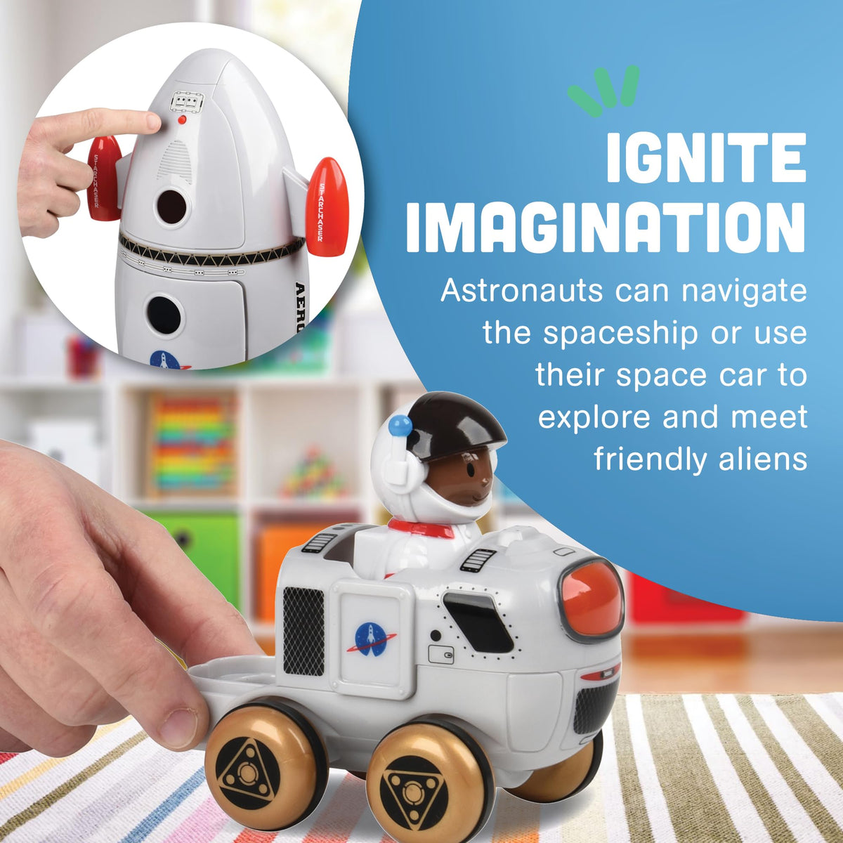 CP Toys Space Car supports ground exploration after landing on planets