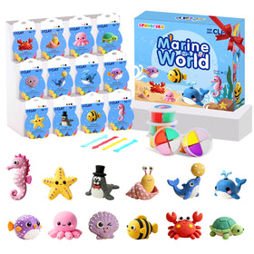 CPNYOFBRO air dry clay kit box set showcasing organized packaging for mess-free crafting.