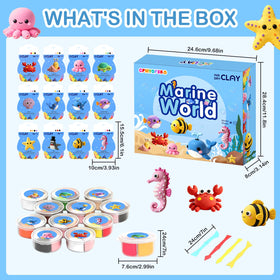 CPNYOFBRO air dry clay kit color tins keeping colors neatly separated for easy creativity.