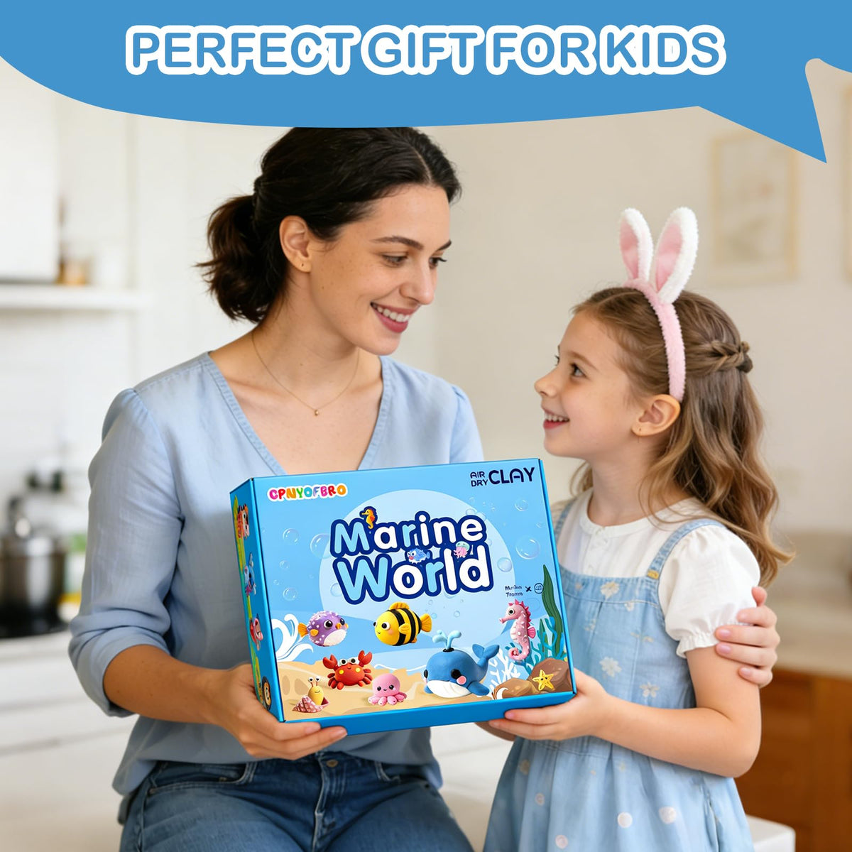 CPNYOFBRO air dry clay kit gift-ready packaging makes a perfect present.