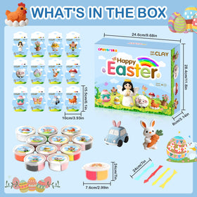 CPNYOFBRO Easter clay colors: four colors per box promote creativity and clean separation.