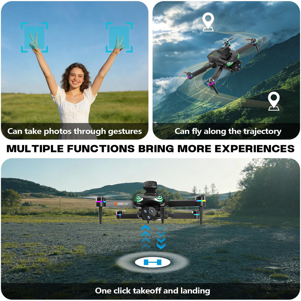 CQDAKET brushless motor delivers longer life and steadier flight
