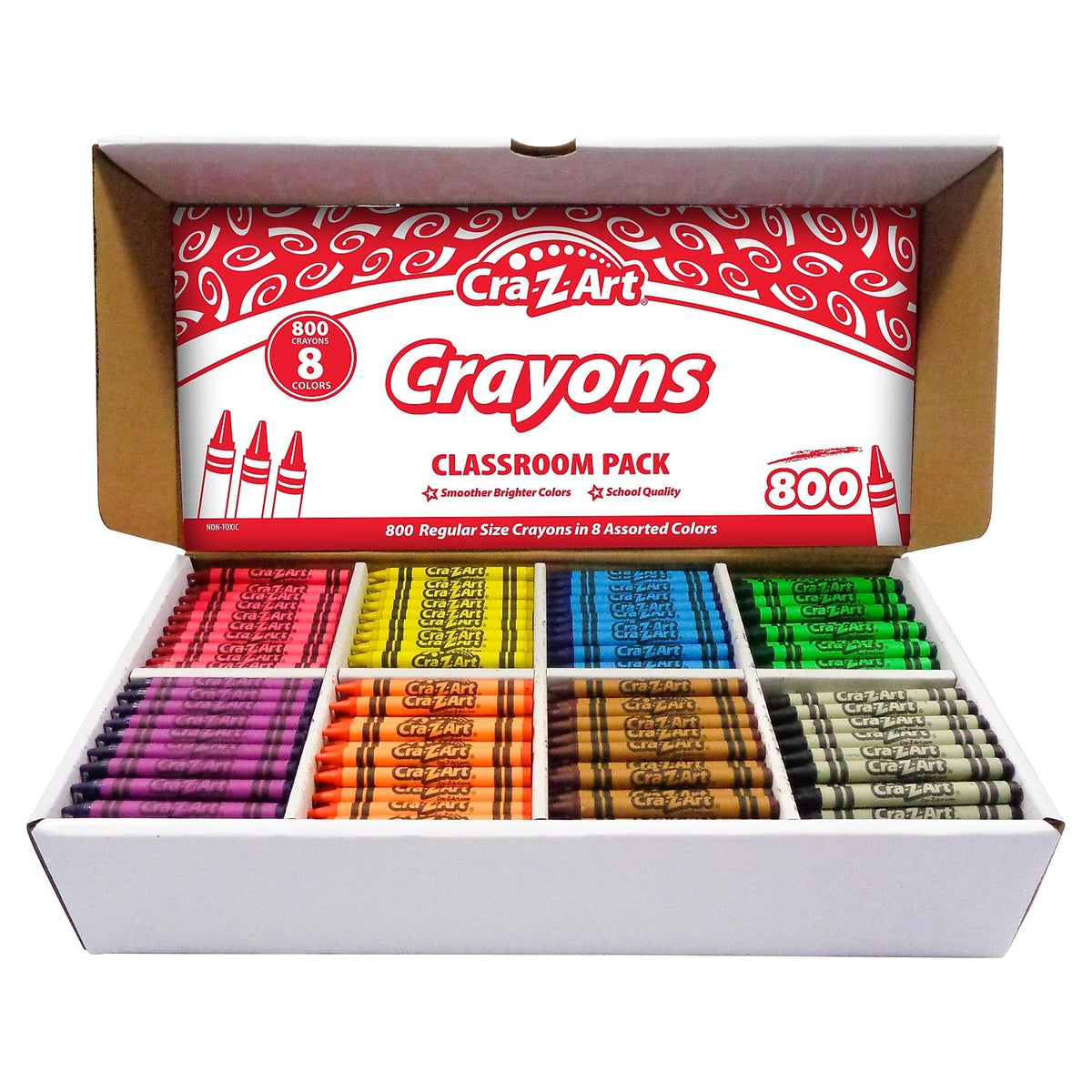 Pre-sharpened tips and wrapped wrappers help keep fingers clean during crafts.
