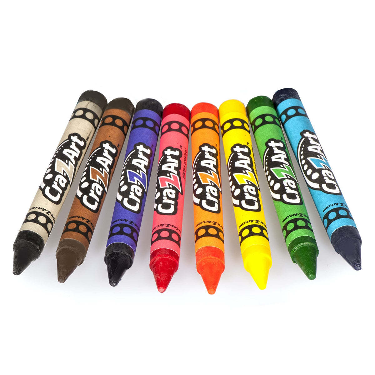Crayons are pre-sharpened and wrapped to keep fingers clean during art activities.