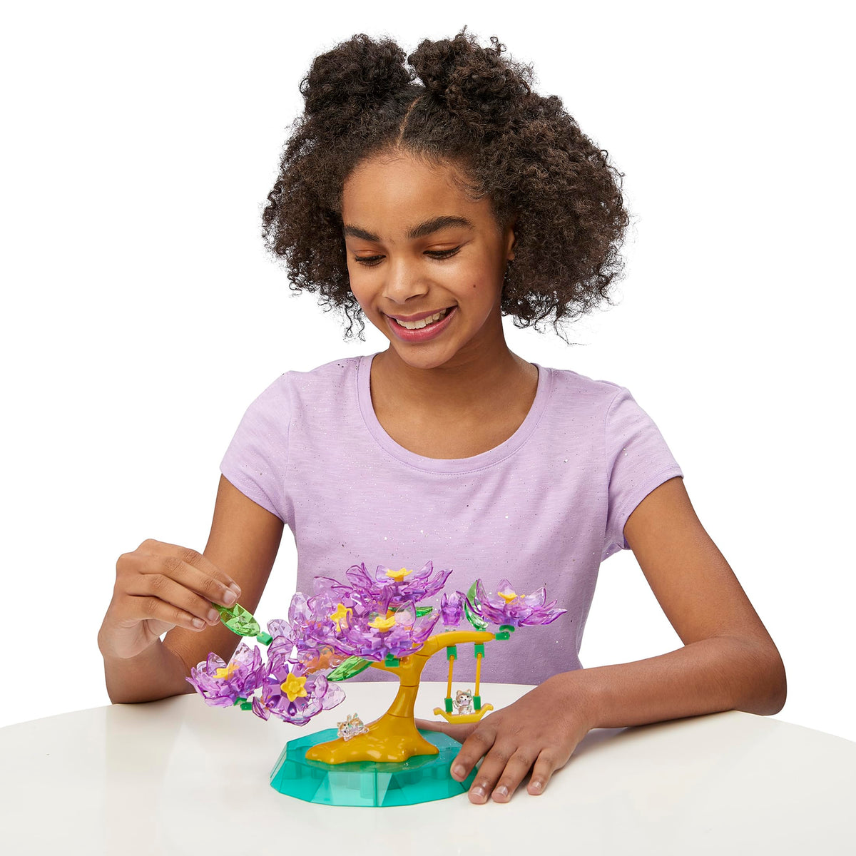 Finished Cra-Z-Art Crystal Gem Bonsai decor adds sparkle to any room.