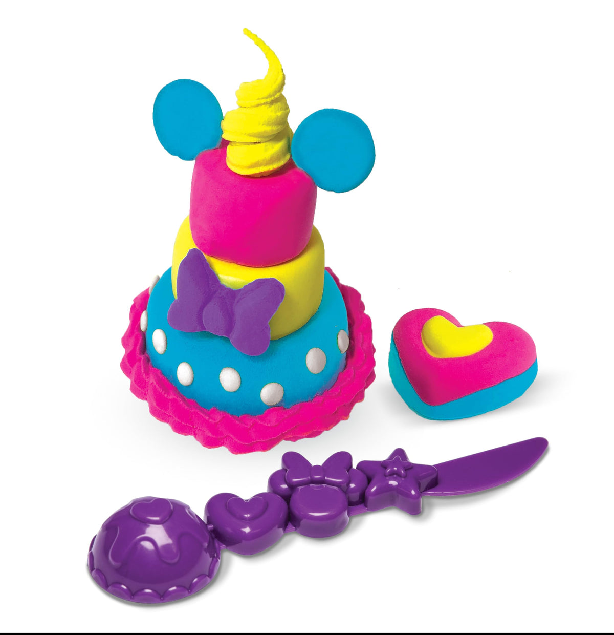 Pasta extruder and utensils for crafting pretend meals with Cra-Z-Art Minnie.
