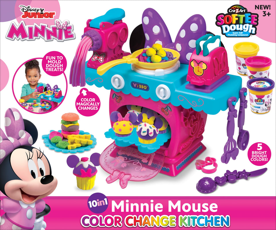 Cra-Z-Art Minnie Mouse Color Change Kitchen front view for imaginative pretend cooking.