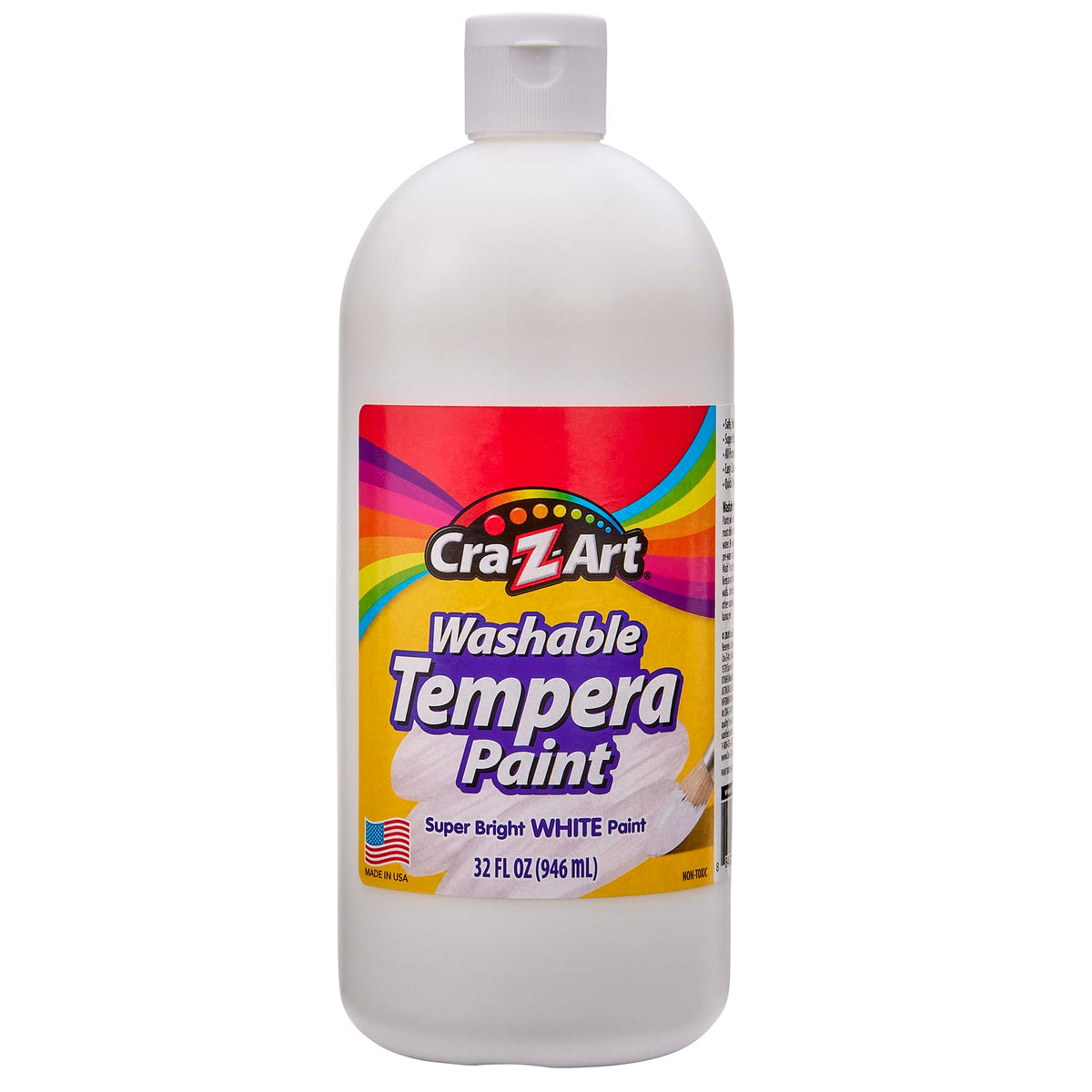 Cra-Z-Art green tempera paint bottle adds vibrant shade for murals.