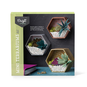 Craft Crush mini terrariums kit packaging for easy gifting and creative fun