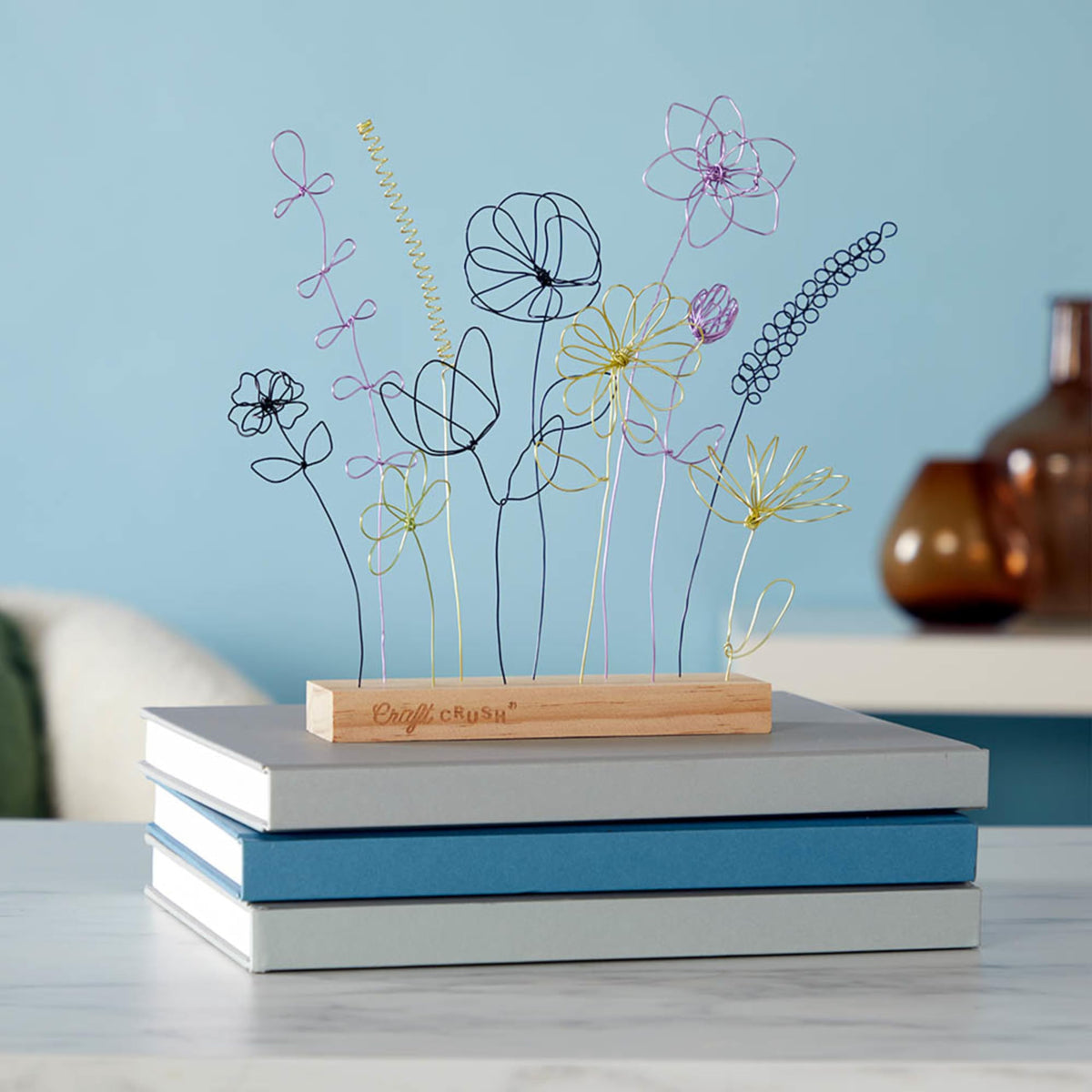 Craft Crush Wire Flowers bouquet example to inspire home decor.