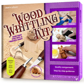 Craft Culture Wood Whittling Kit knife set for precise carving and smooth cuts