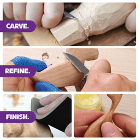 Craft Culture Wood Whittling Kit strop keeps blades sharp for finishing