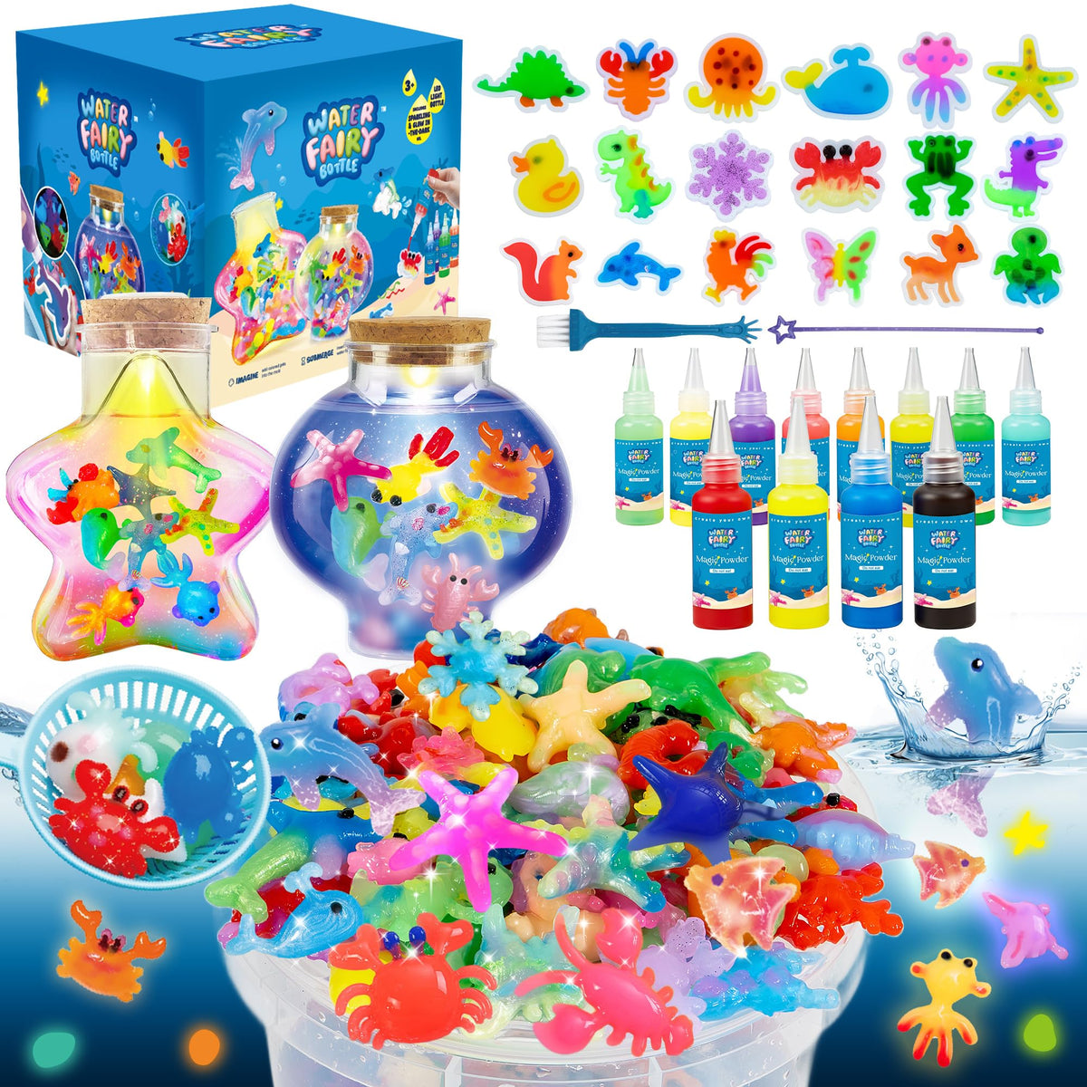 Craft Spot LED night light sea world kit glows softly for bedtime ambiance.