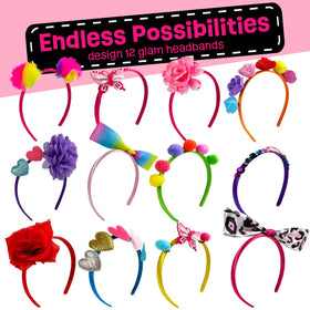 Craftelle kit features roses and flowers for pretty, personalized headwear.