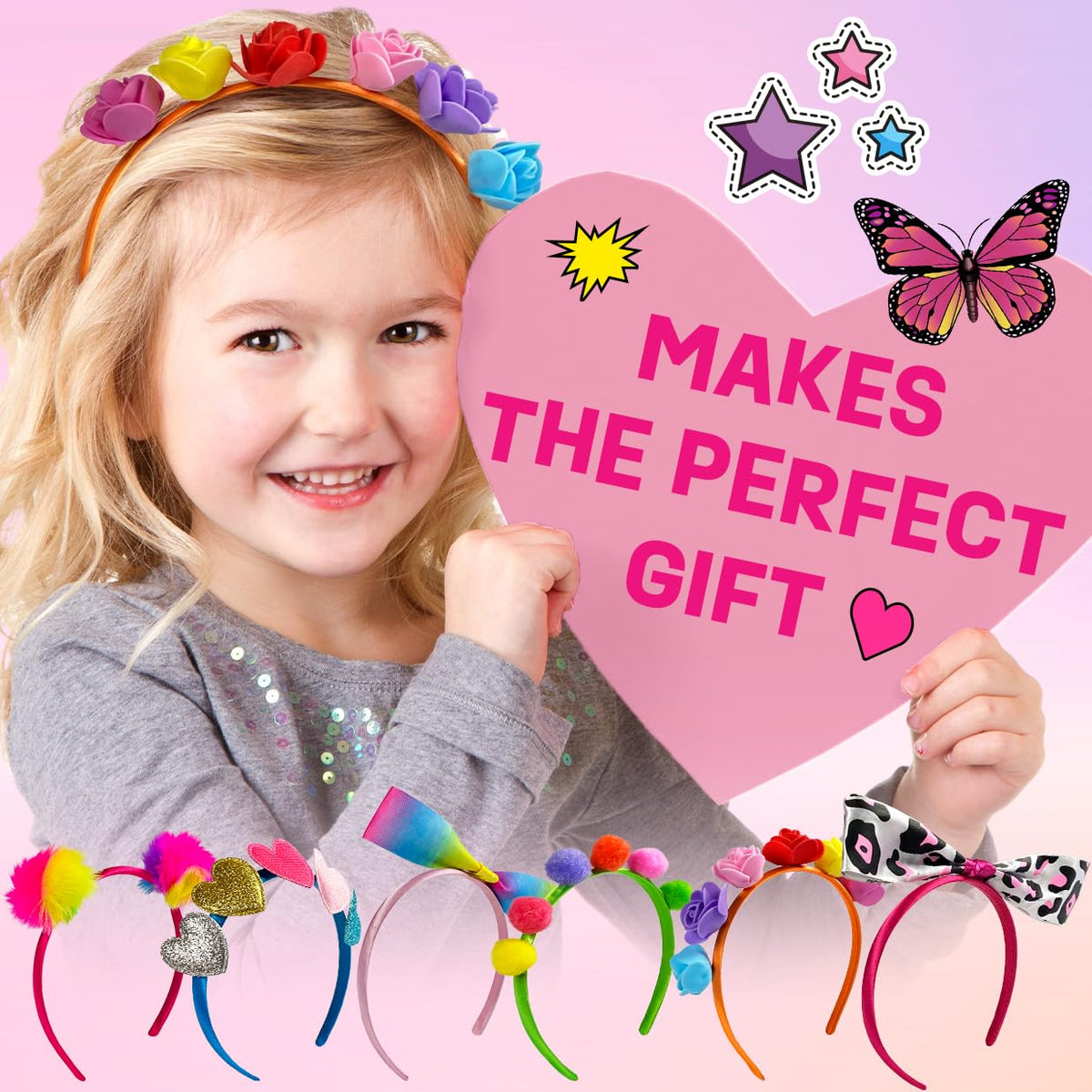 Craftelle DIY headbands make a fun birthday party activity.