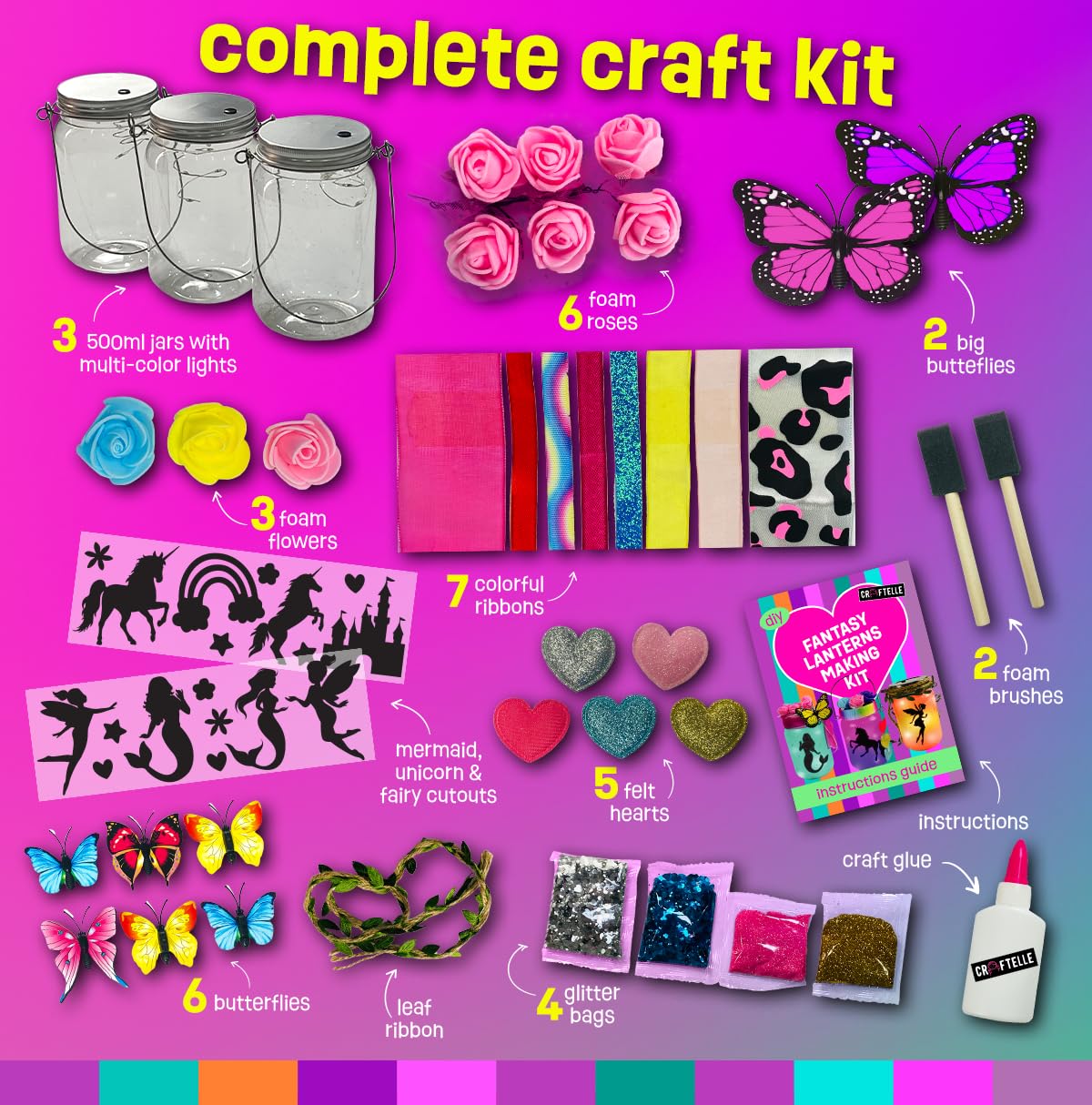 Craftelle light-up fairy lantern kit adds whimsical room ambience.