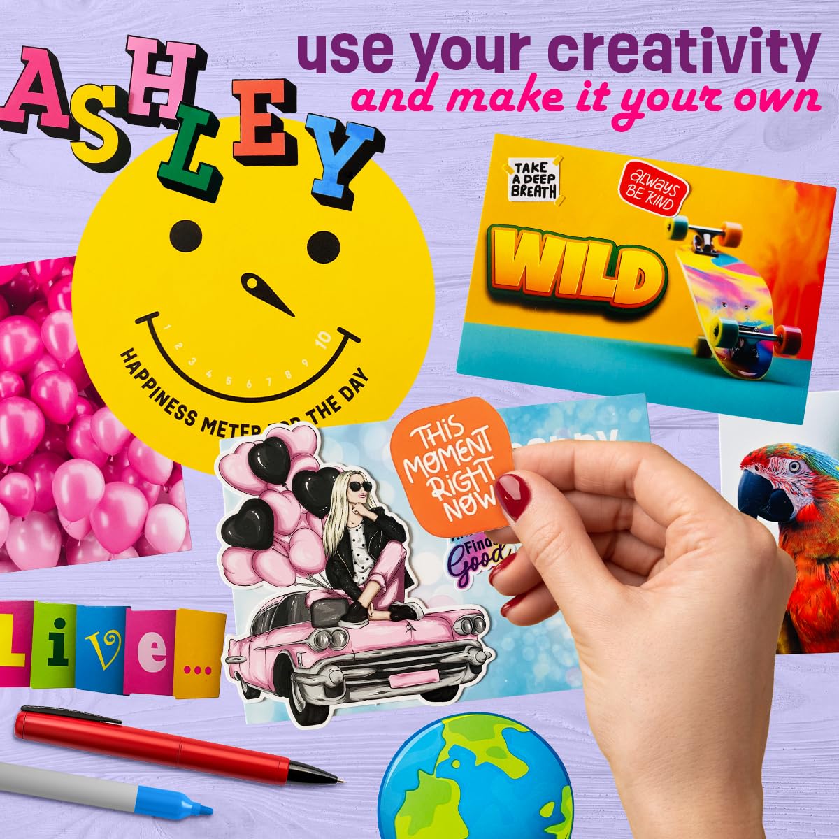 Craftelle Wall Collage Kit—space for personal photos to create a narrative wall.
