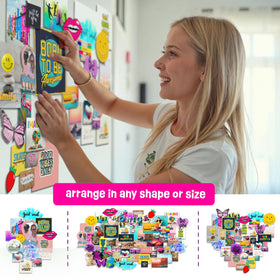 Craftelle Wall Collage Kit—strong adhesive tape keeps art securely in place.