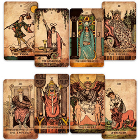 CRAFTERIAN Classic Tarot deck front cover showing gold-edged elegance for beginners readings