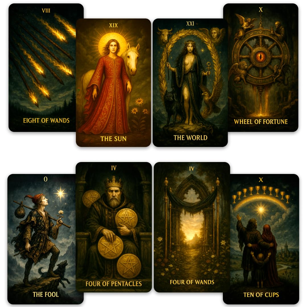 CRAFTERIAN Mist of Shadows deck front cover with gothic art for immersive readings