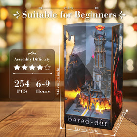 CRAFTHUB Barad-Dûr Eye of Sauron illumination enhances night time shelf ambience