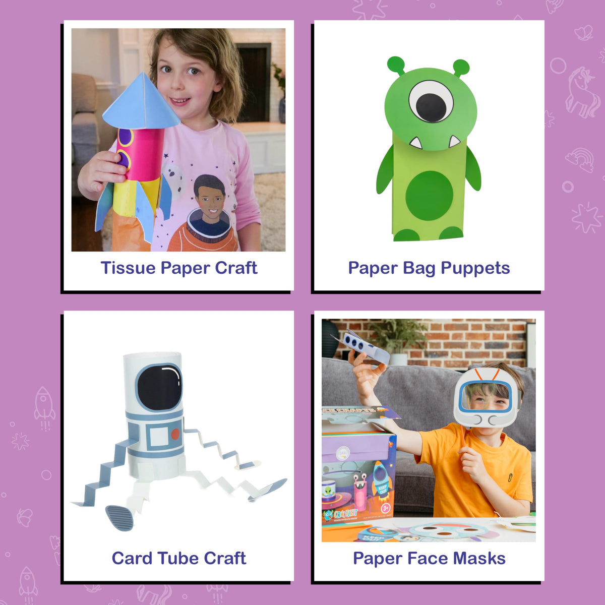 Craftikit 20 Space storage tray image highlights prep-free setup for busy families.