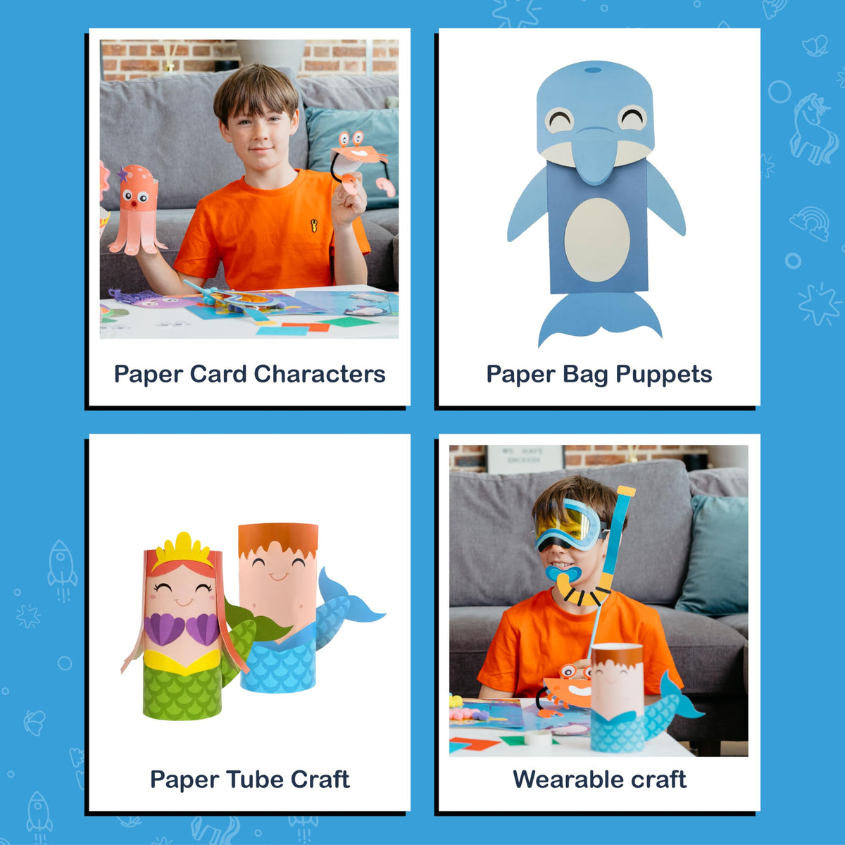 Craftikit 3D paper art turns flat sheets into dimensional undersea scenes.