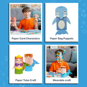 Craftikit 3D paper art turns flat sheets into dimensional undersea scenes.