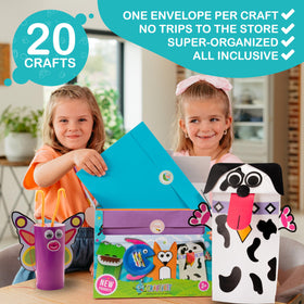 Craftikit color-coded envelopes clearly separate projects for easy, on-demand crafting.