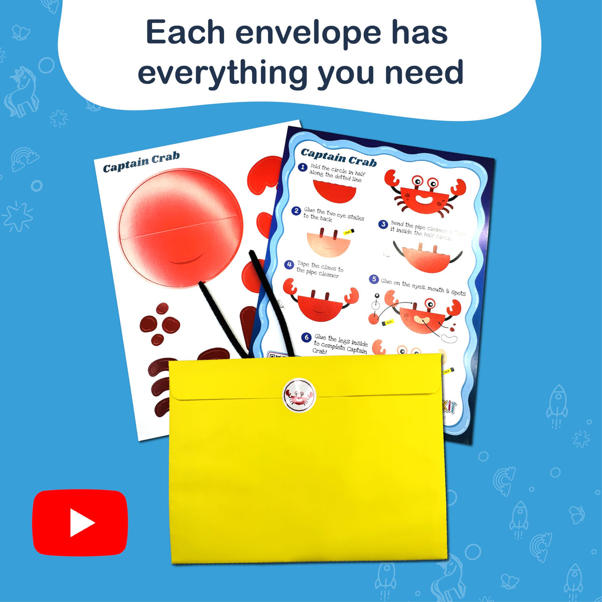 Craftikit colorful designs and supplies support easy, all-in-one crafting sessions.