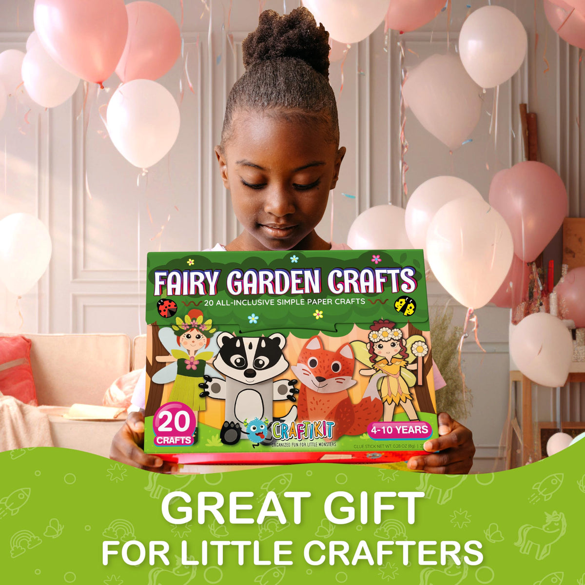 Craftikit Fairy Garden Kit: color-coded envelopes simplify prep for teachers.