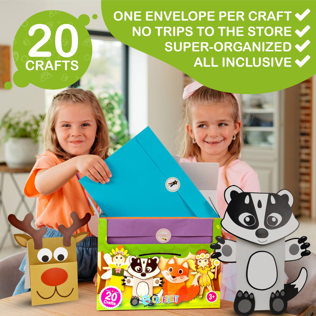 Craftikit Fairy Garden Kit: finished fairy world on display inspires storytelling.