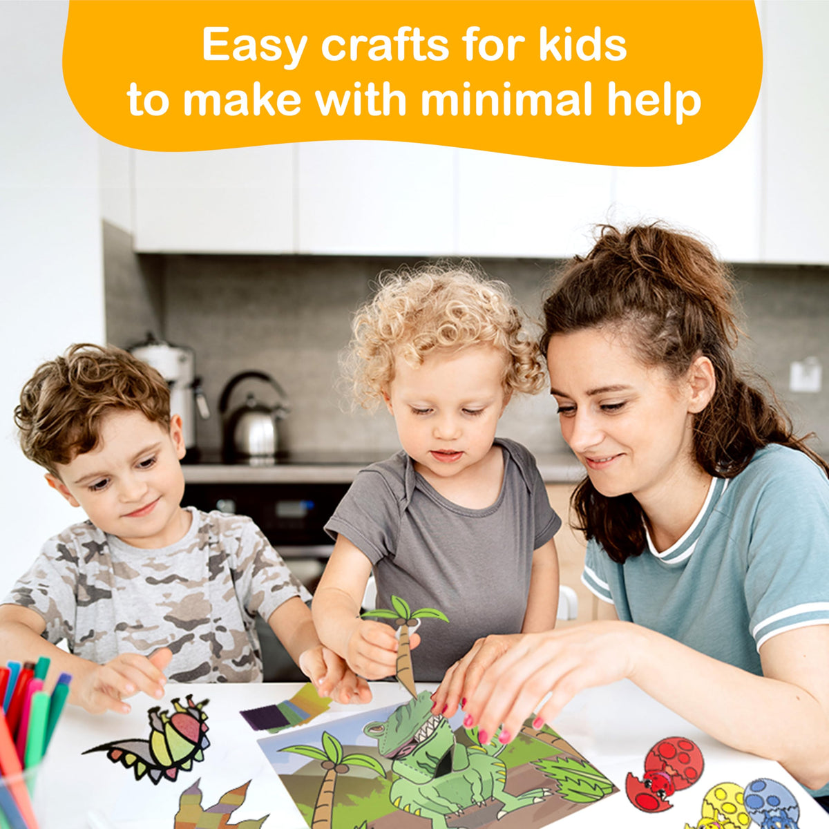 Craftikit crafts strengthen fine motor skills through activities.